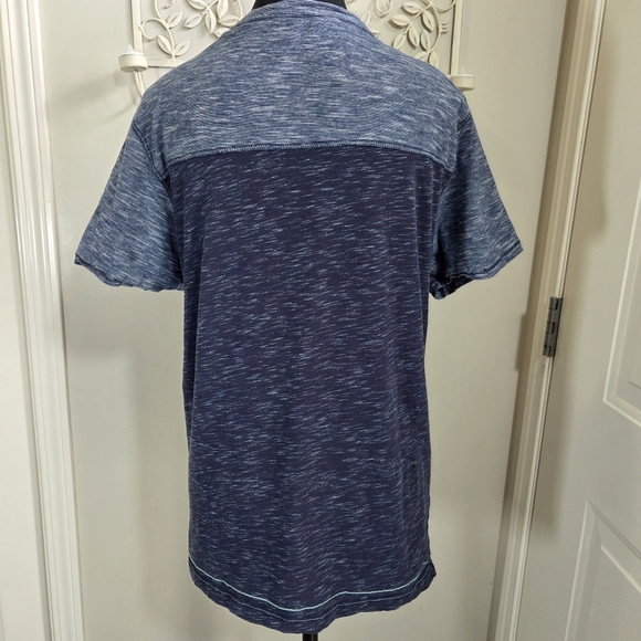 ⭐️Projek Mens Blue Henley Shirt Size Med - Picture 2 of 7